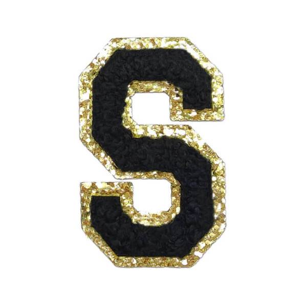 Mea Living Buchstabensticker "S" schwarz/gold Glitter Zeitbegrenzte Promotion