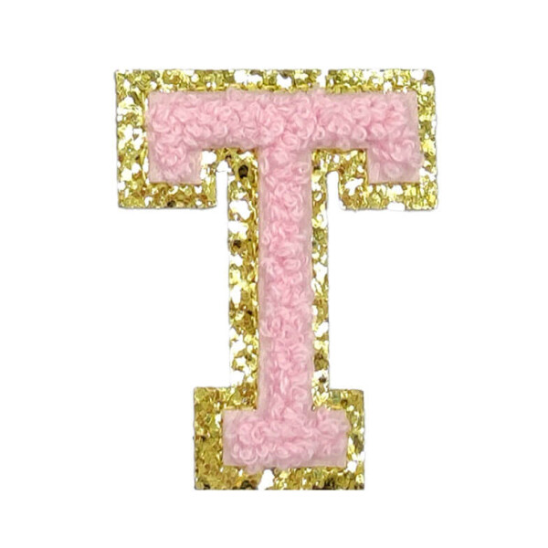 Mea Living Buchstabensticker "T" rosa/gold Glitter Sonderangebot der Fabrik