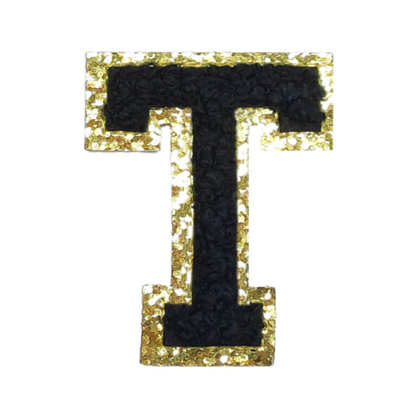 Mea Living Buchstabensticker "T" schwarz/gold Glitter Vierteljährliche Förderung