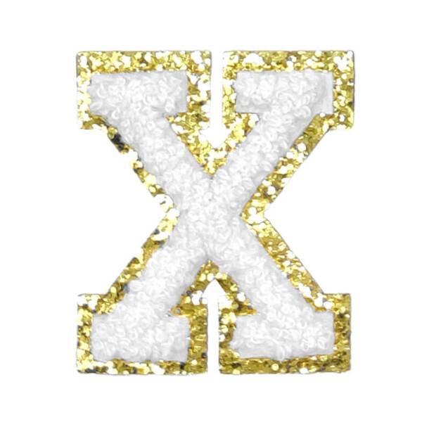 Mea Living Buchstabensticker "X" weiß/gold Glitter Verkauf
