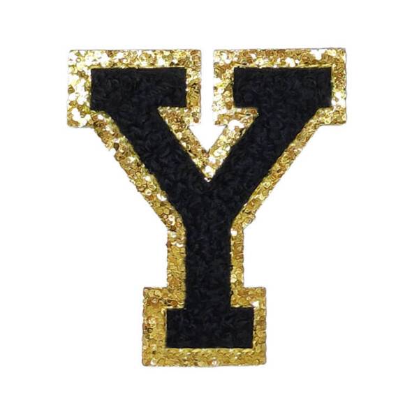 Mea Living Buchstabensticker "Y" schwarz/gold Glitter Günstiger Verkauf