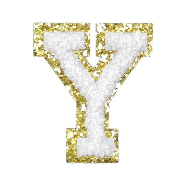 Mea Living Buchstabensticker "Y" weiß/gold Glitter Fabrikverkauf