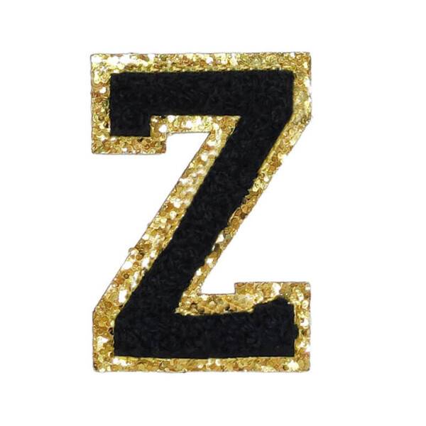 Mea Living Buchstabensticker "Z" schwarz/gold Glitter Fabrik Onlineshop
