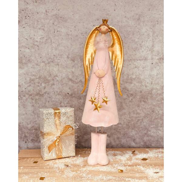 Mea Living Engel Bianca stehend 36 cm rosa/gold Kostenlose Rückgabe