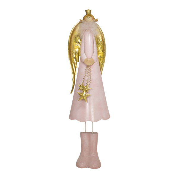 Mea Living Engel Bianca stehend 36 cm rosa/gold Kostenlose Rückgabe