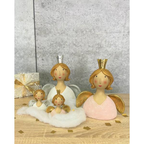 Mea Living Engel Felia groß rosa/gold 21cm x 9cm x 23cm