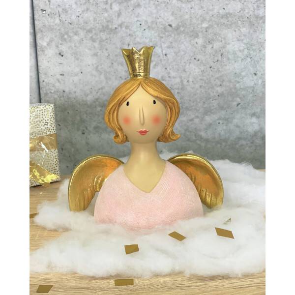 Mea Living Engel Felia groß rosa/gold 21cm x 9cm x 23cm Begrenzte Freigabe