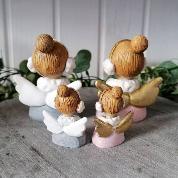 Mea Living Engel Kim grau/weiß 8 cm x 4,5 cm x 9,5 cm Neueste Stile