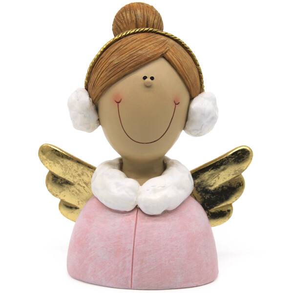 Mea Living Engel Kim rosa/gold 8 cm x 4,5 cm x 9,5 cm