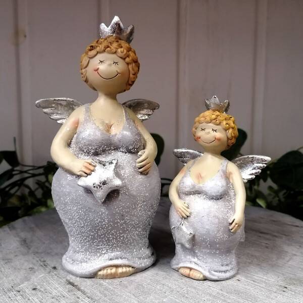 Mea Living Engel Marie grau/silber klein 6,5cm x 4cm x 11,5 cm Bis zu 60% Rabatt