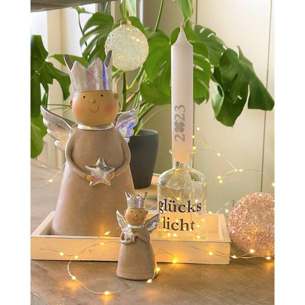Mea Living Engel Markus beige/silber groß 14 cm x 10,5 cm x 25 cm Nur für heute