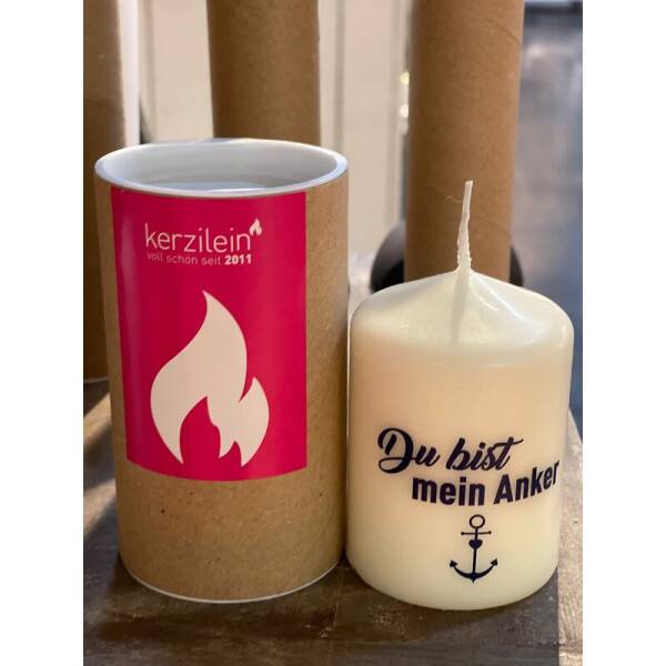 Mea Living Flämmchen, dunkelblau "Du bist mein Anker" Super Rabatt