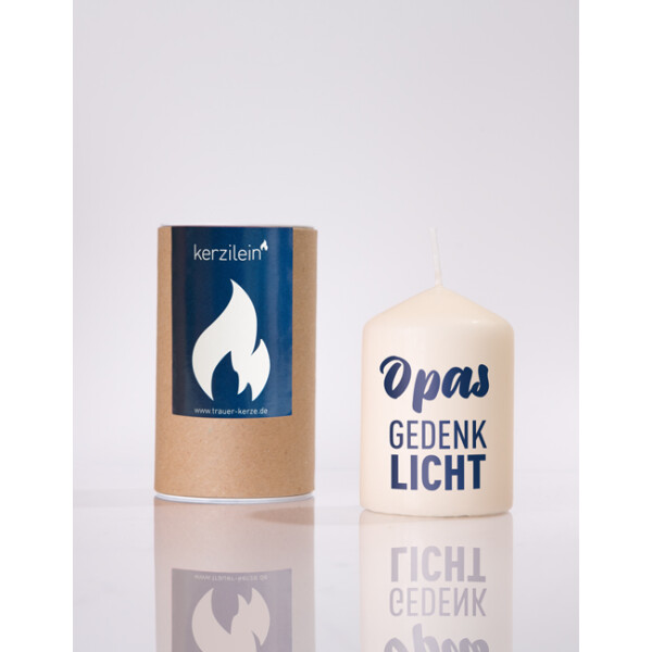 Mea Living Flämmchen, dunkelblau "OPAS GEDENKLICHT"