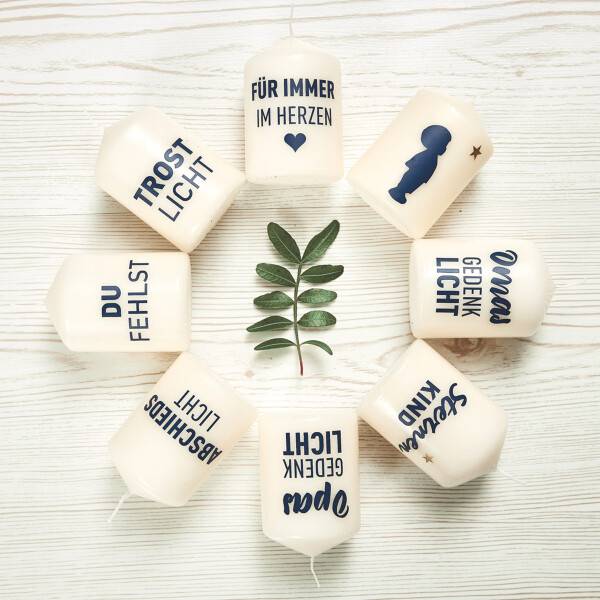 Mea Living Flämmchen, dunkelblau "STERNENKIND" im Angebot