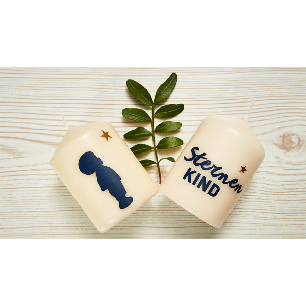 Mea Living Flämmchen, dunkelblau "STERNENKIND" im Angebot