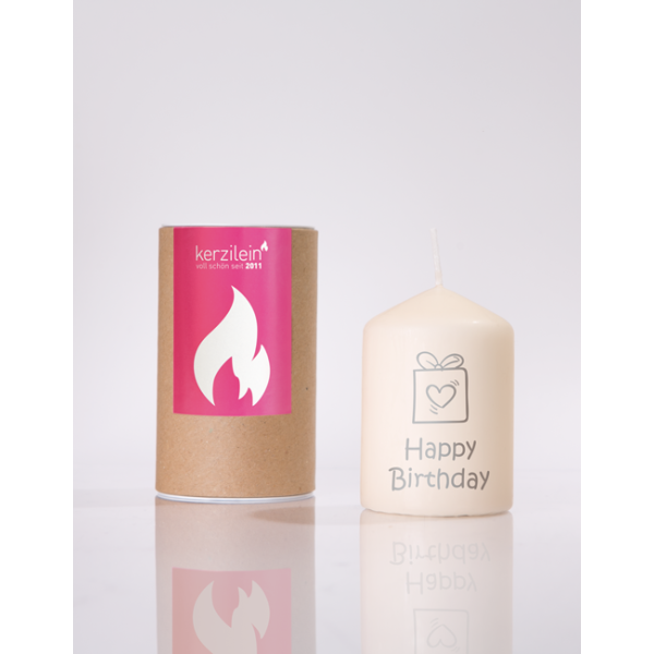Mea Living Flämmchen, grau "Happy Birthday Paket"