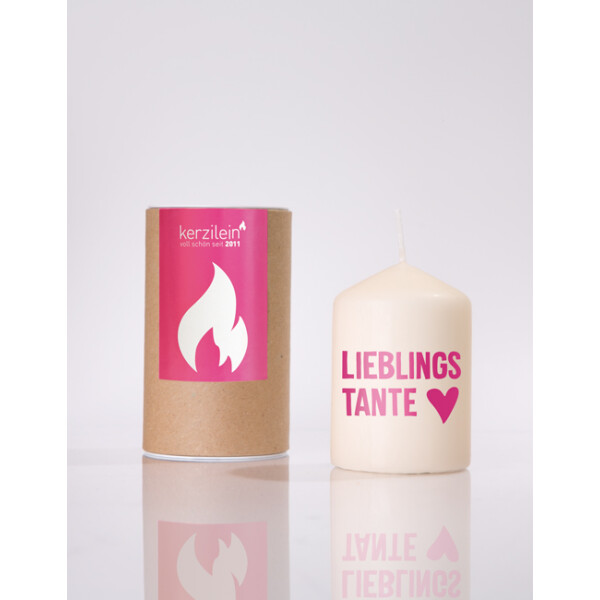 Mea Living Flämmchen, pink "LIEBLINGSTANTE"