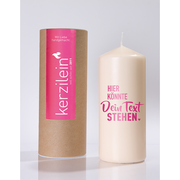 Mea Living Flamme mit eigenem Text. mit Hülse
