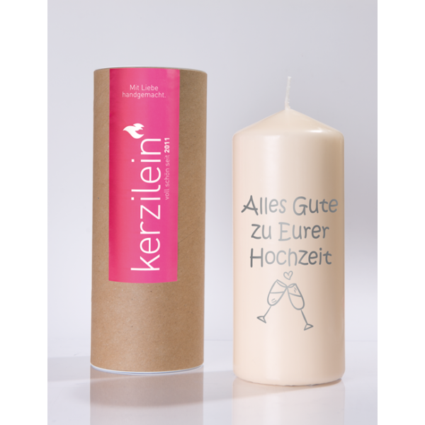 Mea Living Flamme, grau "Alles Gute zu Eurer Hochzeit Gläser"