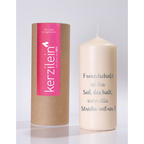 Mea Living Flamme, grau "FREUNDSCHAFT IST DAS SEIL"