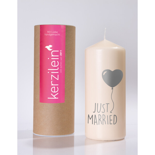 Mea Living Flamme, grau "JUST MARRIED MIT LUFTBALLON