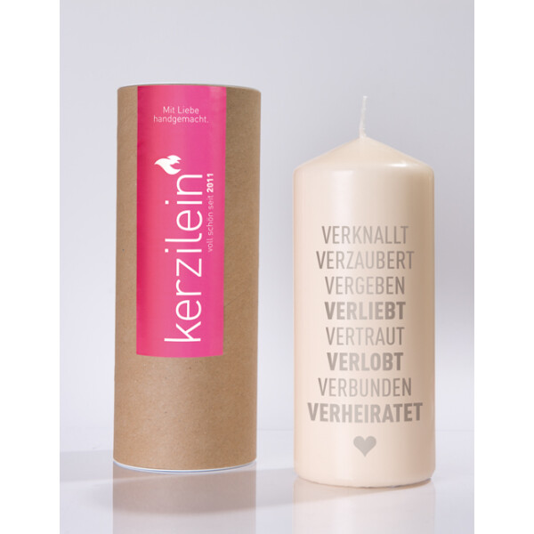 Mea Living Flamme, grau "VERLIEBT,VERLOBT,VERHEIRATET "