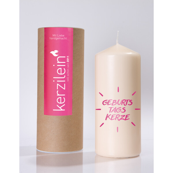 Mea Living Flamme, pink "GEBURTSTAGSKERZE"
