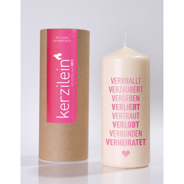Mea Living Flamme, pink "VERLIEBT,VERLOBT,VERHEIRATET "