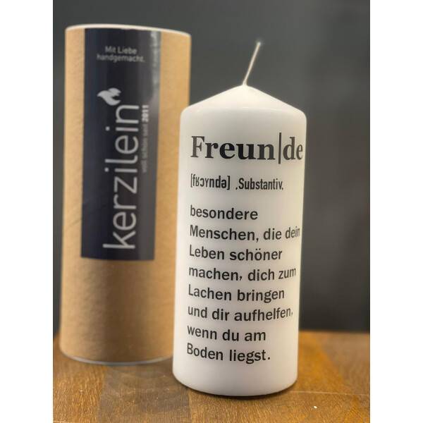 Mea Living Flamme, weiß/anthrazit "Freunde: besondere Menschen die dein Leben schöner machen, dich zum Lachen bringen und dir aufhelfen, wenn du am Boden liegst" Bis zu 55% Rabatt