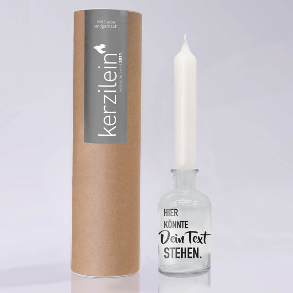 Mea Living Glas mit Stabkerze individuell