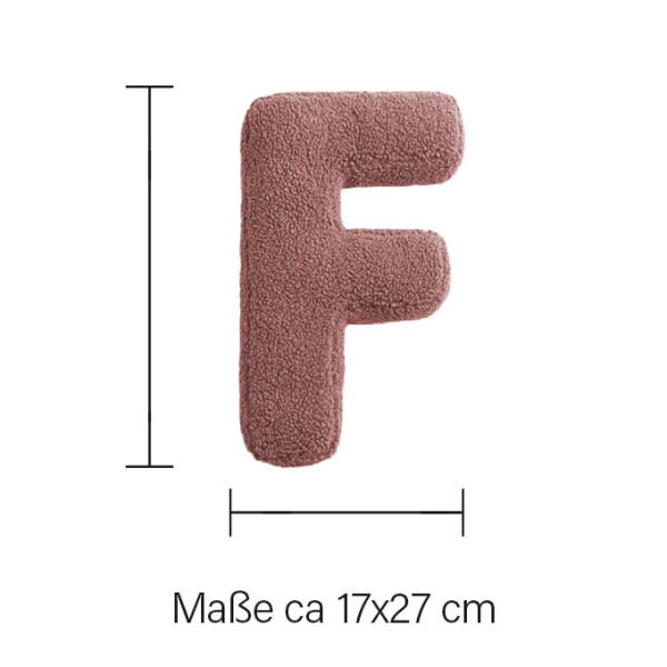 Mea Living Buchstabenkissen "F" rose 50% Rabatt mit kostenlosem Versand