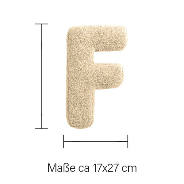 Mea Living Buchstabenkissen "F" wollweiss Clearance-Verkauf