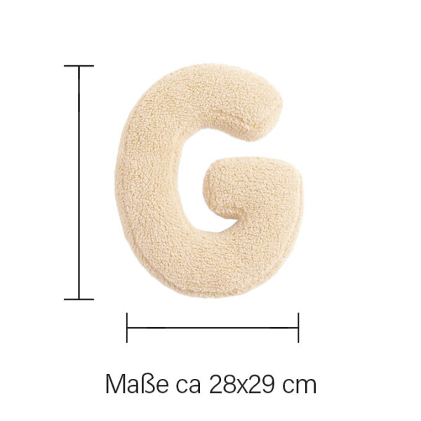 Mea Living Buchstabenkissen "G" wollweiss Begrenzt auf 3 Tage