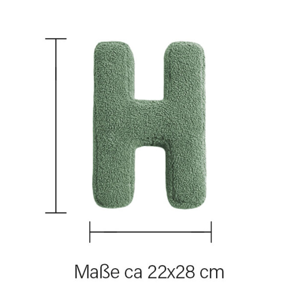 Mea Living Buchstabenkissen "H" grün Speichern exportieren