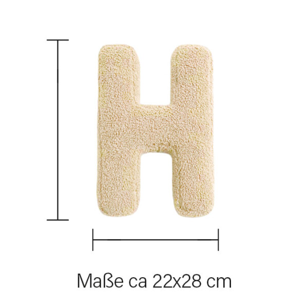 Mea Living Buchstabenkissen "H" wollweiss Im Verkauf