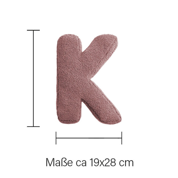 Mea Living Buchstabenkissen "K" rose im Angebot