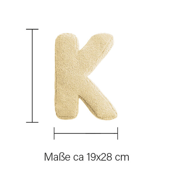 Mea Living Buchstabenkissen "K" wollweiss Schlussverkauf
