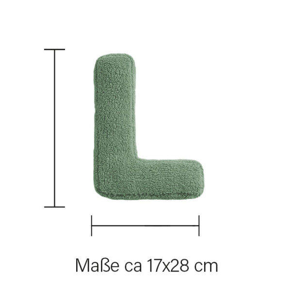 Mea Living Buchstabenkissen "L" grün Günstiger Verkauf