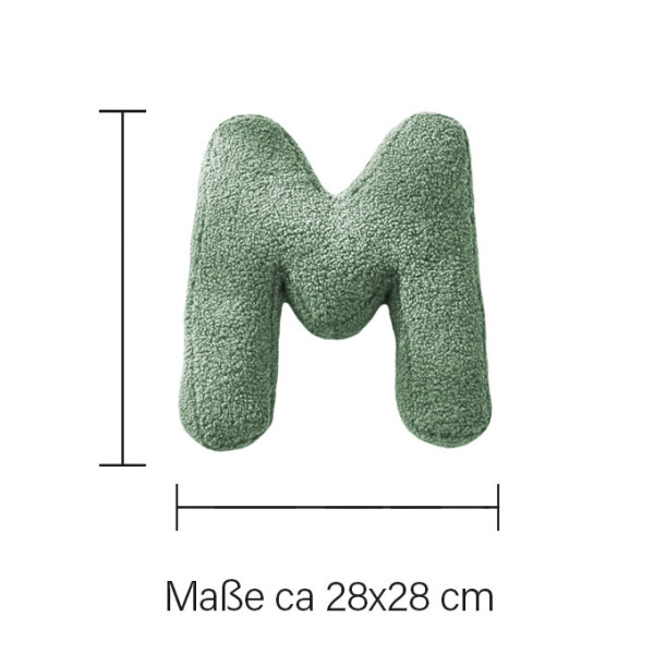 Mea Living Buchstabenkissen "M" grün Blitzverkäufe