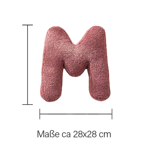 Mea Living Buchstabenkissen "M" rose Kostenloser Versand