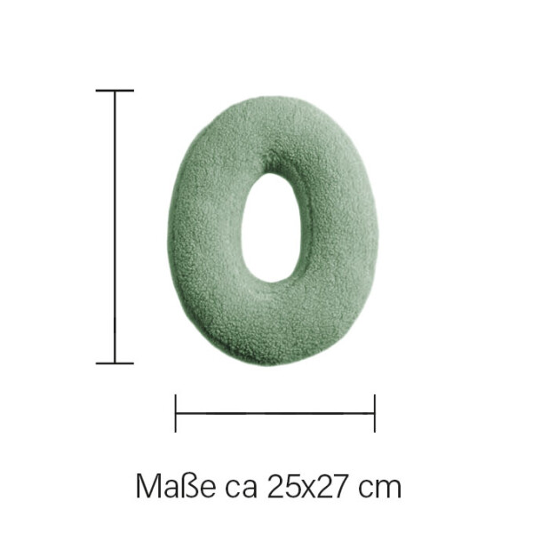 Mea Living Buchstabenkissen "O" grün Rabatt