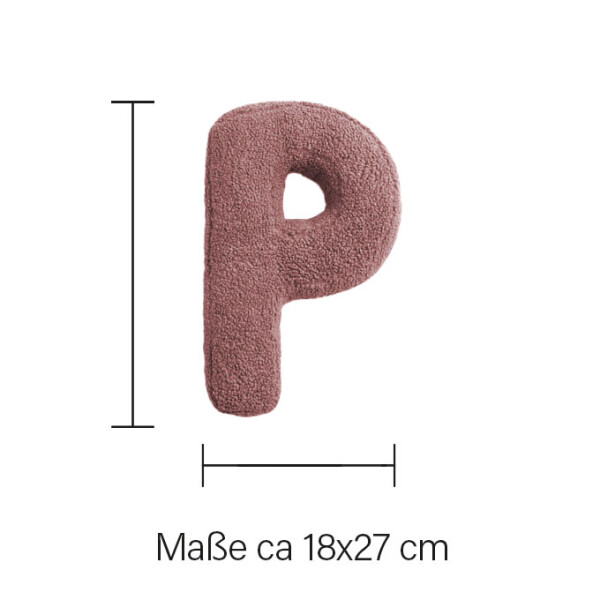 Mea Living Buchstabenkissen "P" rose Flash Sale