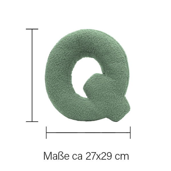 Mea Living Buchstabenkissen "Q" grün Online Shopping