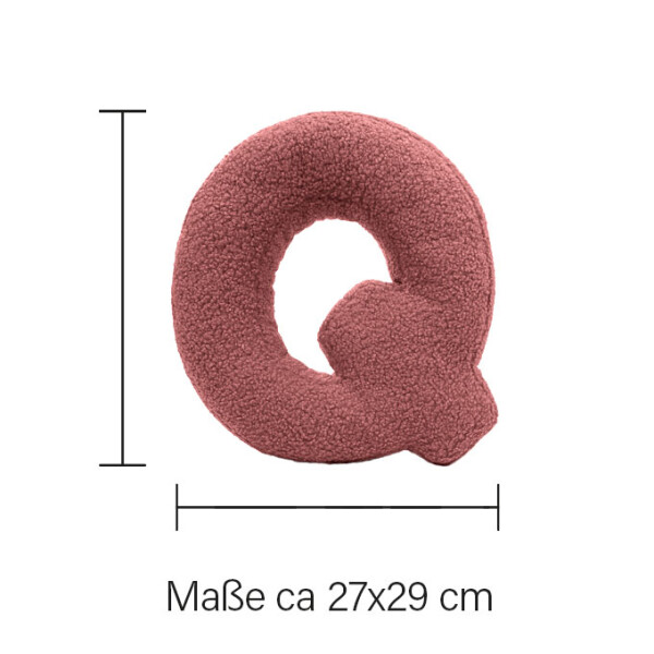 Mea Living Buchstabenkissen "Q" rose Exklusivangebot
