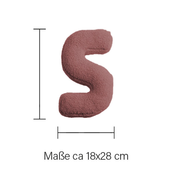 Mea Living Buchstabenkissen "S" rose Osterangebot