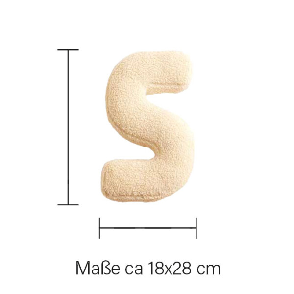 Mea Living Buchstabenkissen "S" wollweiss Muttertagsangebot