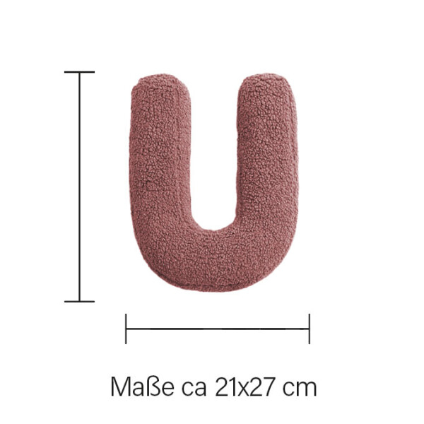 Mea Living Buchstabenkissen "U" rose Heißer Verkauf