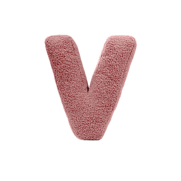 Mea Living Buchstabenkissen "V" rose