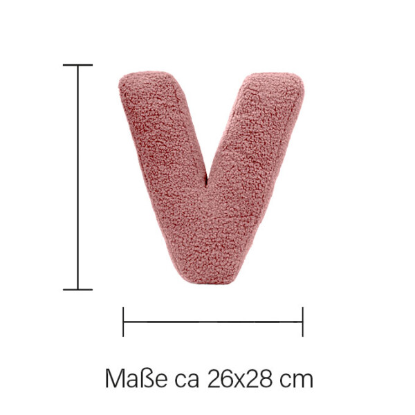 Mea Living Buchstabenkissen "V" rose Online Outlet