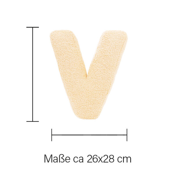 Mea Living Buchstabenkissen "V" wollweiss Zeitlich begrenztes Angebot